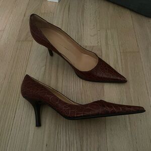 Giuseppe Zanotti crocodile embossed heels EU 40